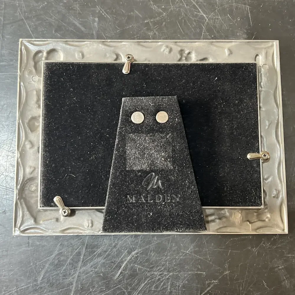 Malden Baby Pewter Picture Frame 4x6 Alphabet & Toy Motif – VGC